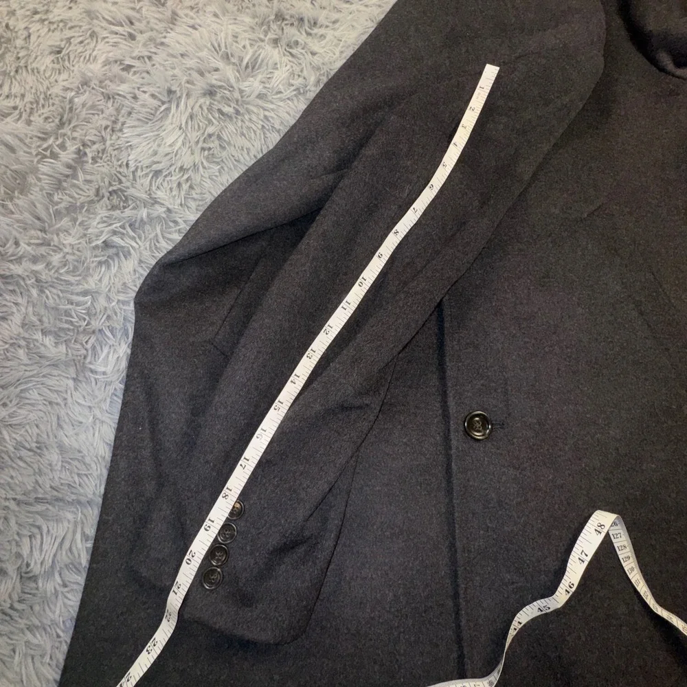 J. Crew Ludlow Charcoal Wool Cashmere Blend Topcoat Overcoat Men's 40S Long Coat